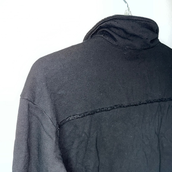 Anthropologie t.La French Terry Lined Black Crop Jacket - Picture 5 of 10